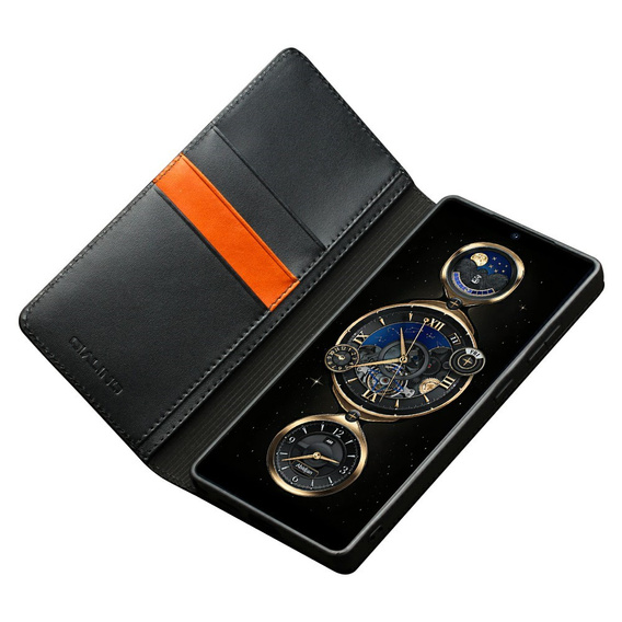 Flipové pouzdro pro Samsung Galaxy S25 Ultra, QIALINO Leather Wallet, černé