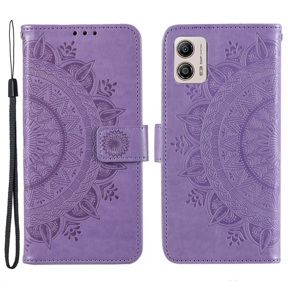 Klopové pouzdro pro Motorola Moto G53 5G, Mandala, fialové