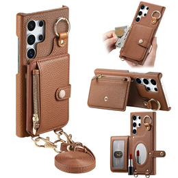 Pouzdro pro Samsung Galaxy S25 Ultra, GKK Leather, černé