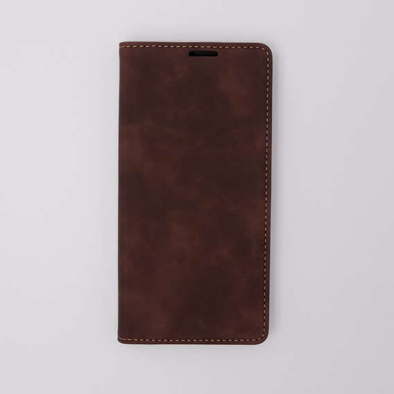 Pouzdro pro OnePlus 11 5G, ERBORD Vintage peněženka s klopou, tmavě hnědá