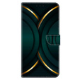 Klopové pouzdro pro Xiaomi Redmi Note 12 4G, Wallet, zelené / zlaté