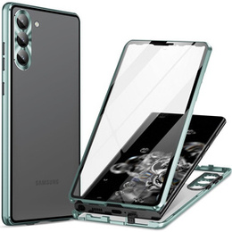 Pouzdro pro Samsung Galaxy S24, Magnetic Dual Glass, zelené