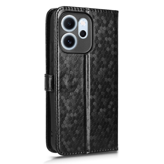 Klopové pouzdro pro Oppo Reno 14F, Wallet Rhombus, černé