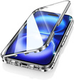Magnetické pouzdro Dual Glass MagSafe pro iPhone 16, stříbrné
