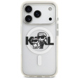 Pouzdro Karl Lagerfeld IML Glitter Karl and Choupette MagSafe pro iPhone 17 Pro