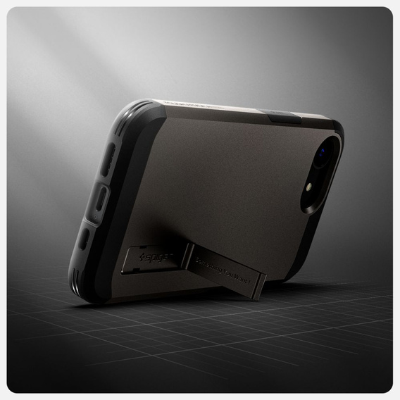 Pouzdro Spigen pro iPhone 16E, Tough Armor Mag MagSafe, šedé + 9H tvrzené sklo