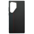 Pouzdro pro Samsung Galaxy S24 Ultra, Carbon Fiber MagSafe, černá / modrá