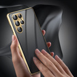 Pouzdro pro Samsung Galaxy S24 Ultra, Privacy Dual Glass, zlaté
