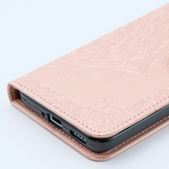 Klopové pouzdro pro Xiaomi 13T / 13T Pro, Mandala, růžové rose gold