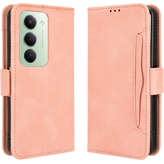 Klopové pouzdro pro Xiaomi Redmi 15 5G / 4G, slot na karty, peněženka, růžové