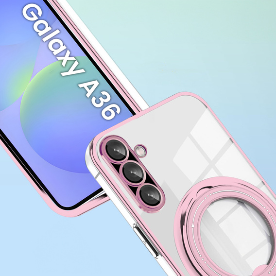 Magnetické pouzdro pro Samsung Galaxy A36 5G, pro MagSafe, růžové