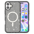 Pouzdro pro iPhone 17, pro MagSafe, třpytivé, průsvitné černé