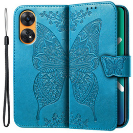 Klopové pouzdro pro Oppo Reno8 T, Butterfly, modré