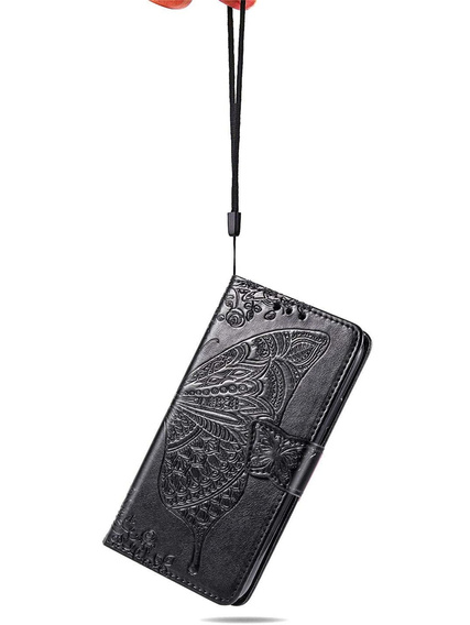 Klopové pouzdro pro Oppo Reno 12, Butterfly, černé