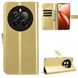 Klopové pouzdro pro Realme 12 Pro 5G / 12 Pro+ 5G, Crazy Horse Wallet, zlaté