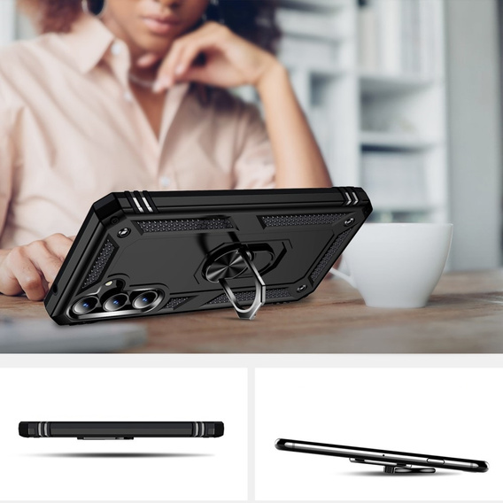 Pancéřové pouzdro pro Samsung Galaxy A55 5G, Nox Case Ring, černé