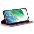 CASEME flipové pouzdro pro Samsung Galaxy S21 FE, Waxy Textured, červené