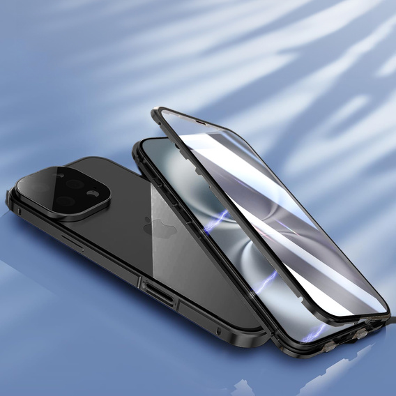Pouzdro pro iPhone 16 Pro, Magnetic Dual Glass, černé