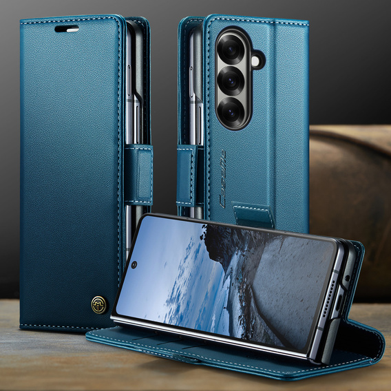 CASEME Litchi Wallet flipové pouzdro pro Samsung Galaxy Z Fold7 5G