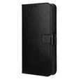 Klopové pouzdro pro Xiaomi Redmi A3, Crazy Horse Wallet, černé