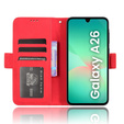 Klopové pouzdro pro Samsung Galaxy A26, Card Slot, červené