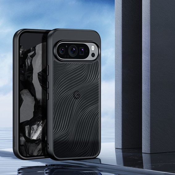 Pouzdro DuxDucis pro Google Pixel 9 / Google Pixel 9 Pro, Aimo case, transparentní / černé