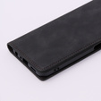 Pouzdro pro Oppo A78 5G, ERBORD Vintage peněženka s klopou, černé