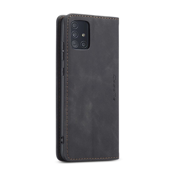 Pouzdro CASEME pro Samsung Galaxy A51, Leather Wallet Case, černé