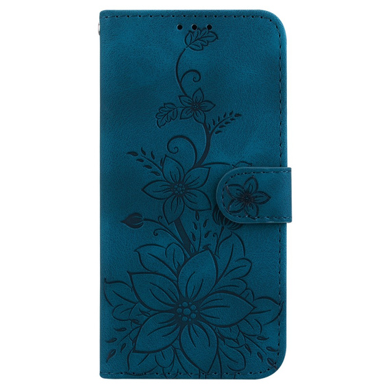 Klopové pouzdro pro Oppo A60, Lily Flower, námořnicky modré