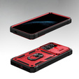 Pouzdro pro Samsung Galaxy S24+ Plus, CamShield Slide, červené / černé