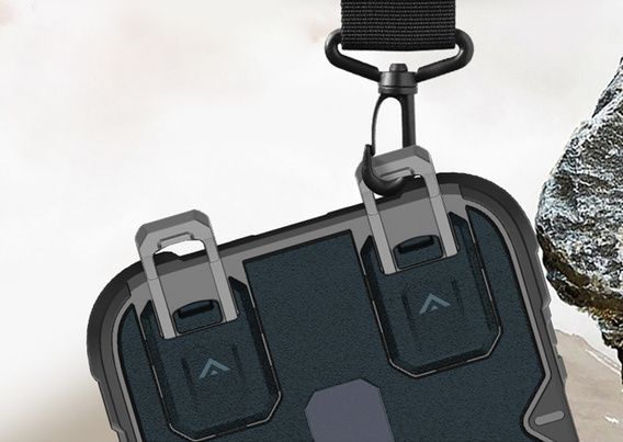 Pouzdro pro iPhone 17 Pro, pro MagSafe, pancéřované se stojánkem, modré
