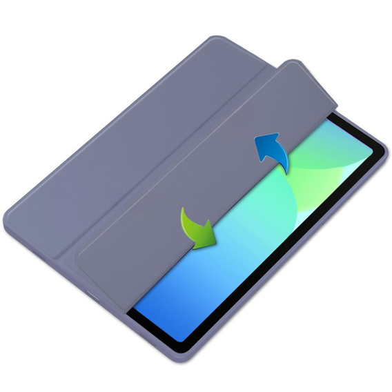 Pouzdro pro Samsung Galaxy Tab S10 FE+ Plus, Smartcase Hybrid, se slotem na stylus, fialové