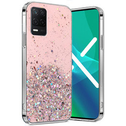 Pouzdro pro Realme 8 5G, Glittery, růžové