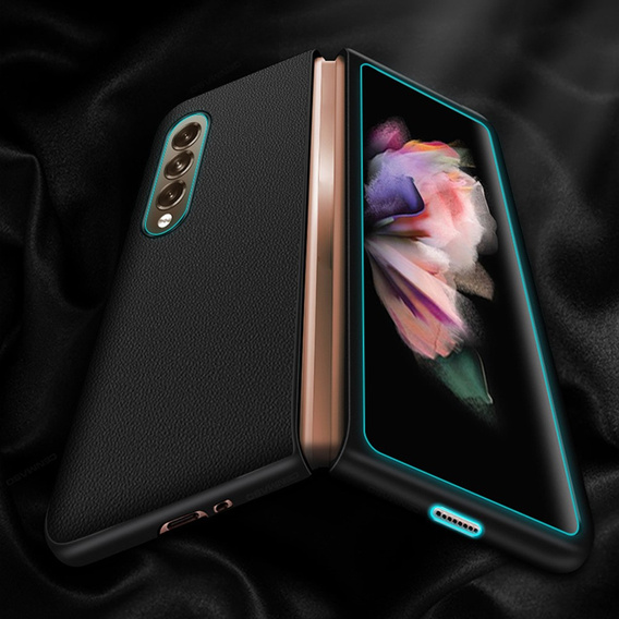 Kožené pouzdro pro Samsung Galaxy Z Fold3 5G, leather hybrid, modré