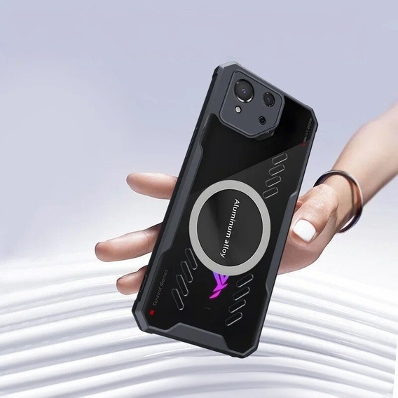 Pouzdro pro ASUS ROG Phone 8 Pro, s magnetickou fólií, transparentní / černé
