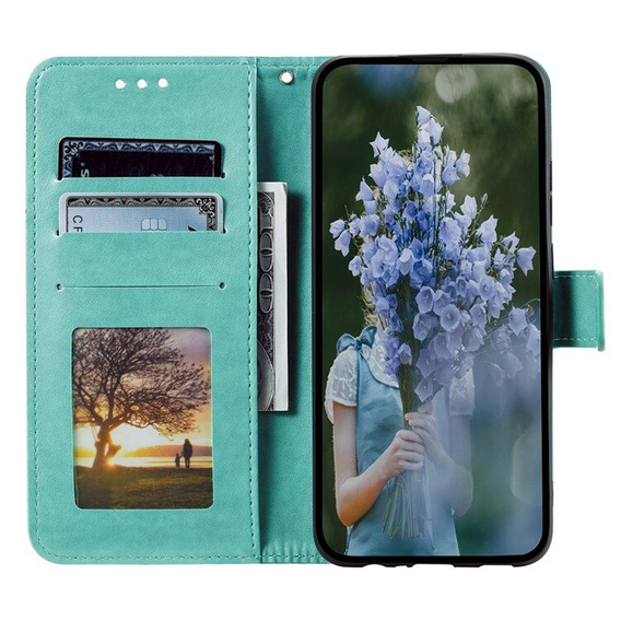Klopové pouzdro pro Samsung Galaxy A55 5G, Mandala Flower, zelené