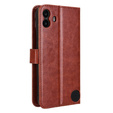 Klopové pouzdro pro Nothing CMF Phone 1, Crazy Horse Wallet, hnědé