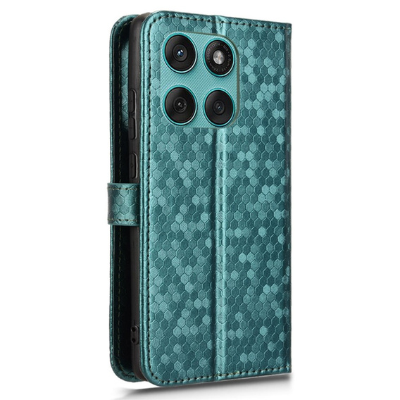 Flipové pouzdro pro Motorola Edge 60 / 60 Fusion, Wallet Rhombus, zelené