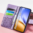Klopové pouzdro pro Realme 14 5G / Realme 14T 5G, Butterfly, fialové