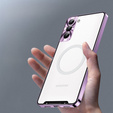Ochranné pouzdro na fotoaparát pro Samsung Galaxy S21 FE 5G, CamShield MagSafe, transparentní / fialové