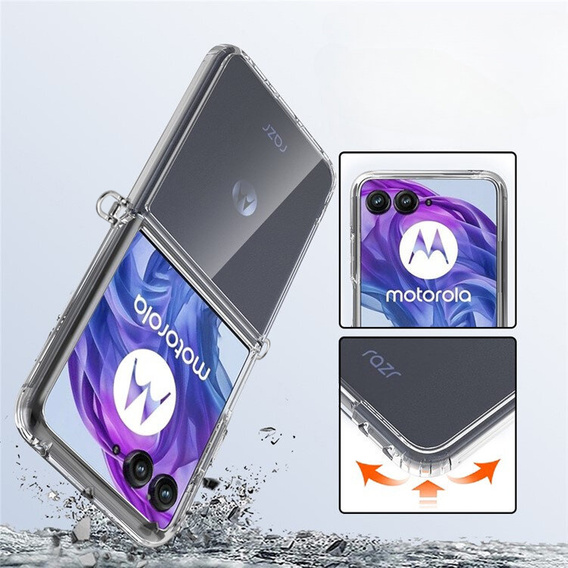 Pouzdro pro Motorola Razr 50 Ultra, Fusion Hybrid, průhledné