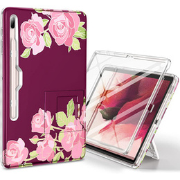 Pouzdro pro Samsung Galaxy Tab S7 FE, Suritch Full Body Marble, kaštanové