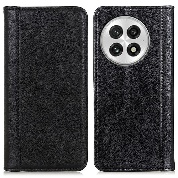 Flipové pouzdro pro OnePlus 13, Split Leather, černé