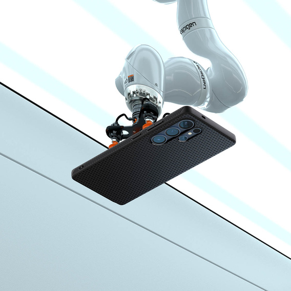 Pouzdro Spigen pro Samsung Galaxy S25 Ultra, Liquid Air, černé + 9H tvrzené sklo