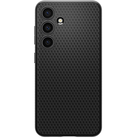 Pouzdro Spigen pro Samsung Galaxy S24, Liquid Air, černé + 9H tvrzené sklo