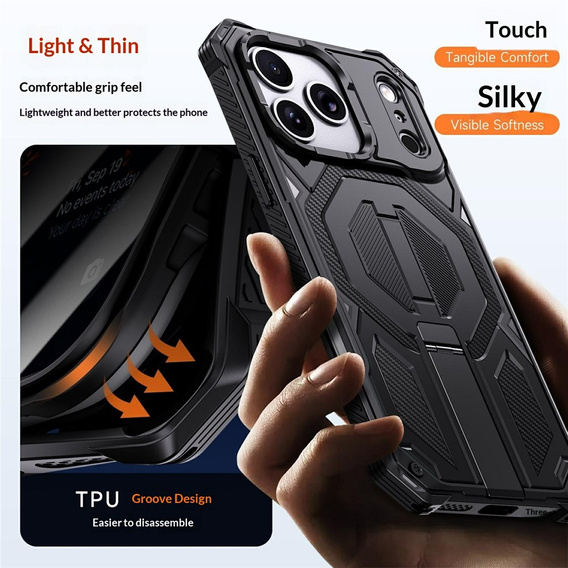 Ochranné pouzdro s podstavcem kompatibilní s MagSafe pro iPhone 17 Pro Max