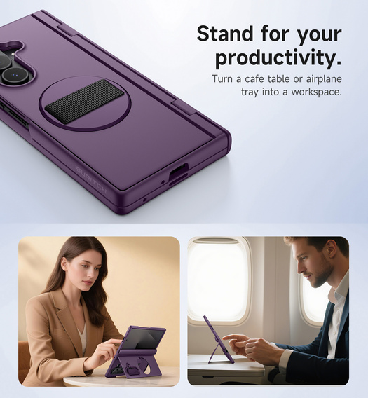 Pouzdro Suritch s 360° stojánkem a integrovaným krytem displeje pro Samsung Galaxy Z Fold7