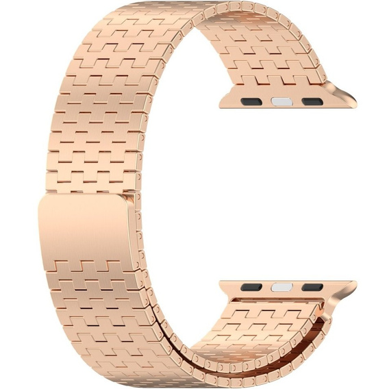Ocelový náramek pro Apple Watch 1/2/3/4/5/6/7/8/SE/ULTRA 42/44/45/49 MM - růžový rose gold