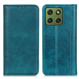 Pouzdro s klopou Split Leather pro Motorola Edge 70