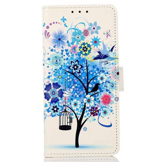 Klopové pouzdro pro Motorola Moto E13, Wallet Tree, modré